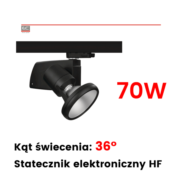 Profesjonalny projektor Robin HF 70W MH + szyna 1m, adapter - LUG | HF 70W MH