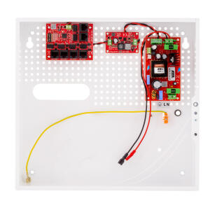 IPUPS‑5‑11‑F - Zestaw buforowy do 5 kamer IP, switch PoE z zasilaczem w obudowie, Long Range - ATTE | 5902143690412