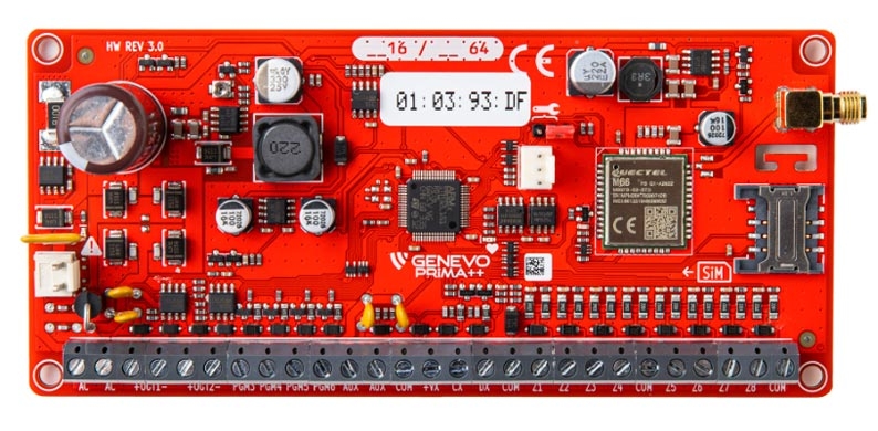 PRiMA64Q - Centrala Alarmowa GSM, 64 wejścia, 16 wyjść - GENEVO | PRiMA64Q