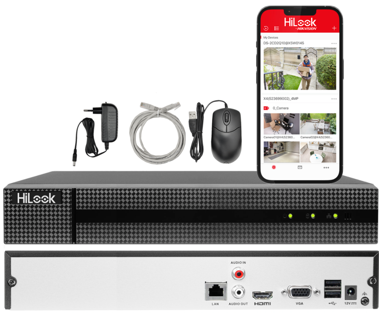 NVR-108MH-D - Rejestrator IP 8-kanałowy, do 6Mpx, H.265+, 1x SATA - HiLook by Hikvision | NVR-108MH-D
