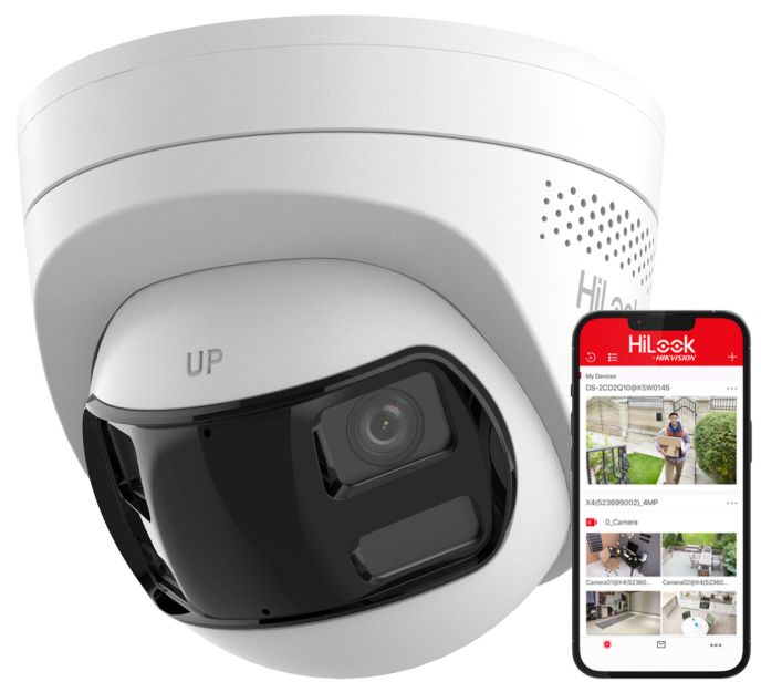 IPC-T280HAD-LUF/SL - Kamera panoramiczna IP 8Mpx, 2x 2mm, Smart Hybrid Light, MD2.0, Live Guard - Hilook by Hikvision | 6936422124328