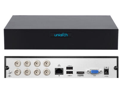 XVR-108F - Rejestrator 5w1, 8-kanałowy, do 2Mpx, 1x HDD - Uniarch By Uniview | XVR-108F
