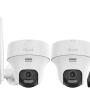 WIFIKIT-BT4-4CH + 1x WIFICAM-T4 - Zestaw do monitoringu WiFi EasyLink, 1x Kamera tubowa 4Mpx + 2x Kamera obrotowa 4Mpx, Rejestrator NVS - HiLook by Hikvision