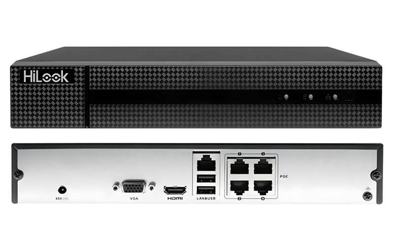 NVR-104MH-D/4P - Rejestrator IP 4-kanałowy, 4x PoE, do 4Mpx, H.265 - Hilook by Hikvision | NVR-104MH-D/4P