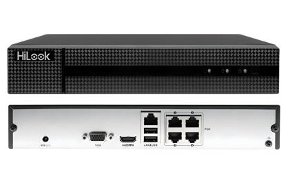 NVR-104MH-D/4P - Rejestrator IP 4-kanałowy, 4x PoE, do 4Mpx, H.265 - Hilook by Hikvision | NVR-104MH-D/4P