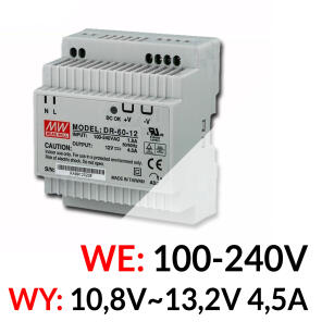 DR-60-12 - Profesjonalny zasilacz LED 54W - Mean Well | DR-60-12