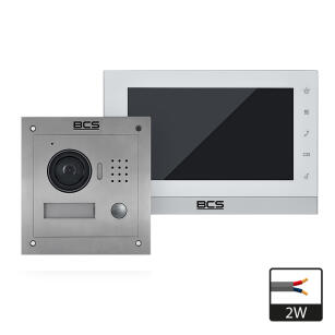 BCS-VD2W1 -  Zestaw wideodomofonowy, jednorodzinny 2-przewodowy - BCS LINE | BCS-VD2W1