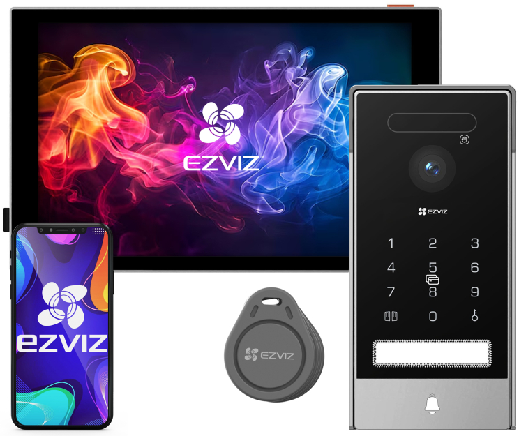 HP7 PRO - Wideodomofon IP 2-żyłowy 4K, WiFi, Szyfrator, Czytnik, Rozpoznanie Twarzy - EZVIZ | HP7 PRO