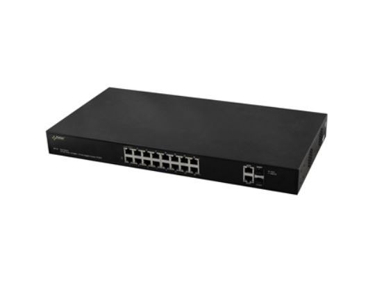 SF116 - Switch PoE 16xPoE + 2xUplink 10/100/1000 Mbps, 160W - Pulsar | 5902135308059