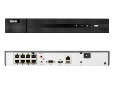 BCS-B-NVR0801-8P - Rejestrator IP PoE, 8-kanałowy do 8Mpx, H.265 - BCS Basic | BCS-B-NVR0801-8P