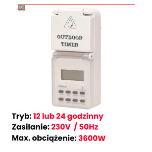 OR-PRE-432 - Elekroniczny programator czasowy, wyświeltacz LCD - ORNO