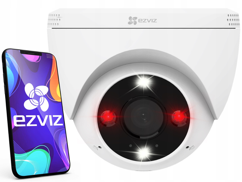 H4 2K - Kamera kopułkowa WiFi, 3Mpx, IR30m, Detekcja AI, Dual Light - EZVIZ | 6941545620619