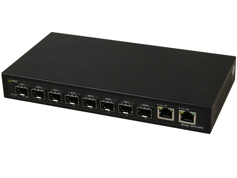 SFG10F8 - Switch optyczny 8x SFP + 2x RJ45 Gigabit - Pulsar | 5902135317334