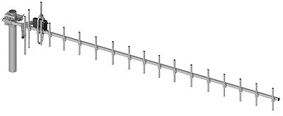 ATK-20/800-980MHz - Antena kierunkowa GSM 800-980MHz 20-elementowa z 10m przewodem zakończonym wtykiem N | A7028