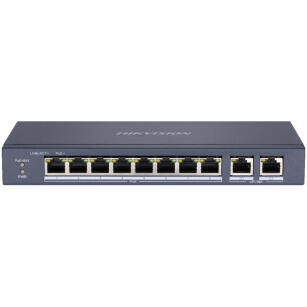 DS-3E0310P-E/M - Switch PoE 8+2, niezarządzalny, 60W - Hikvision | 6941264044413