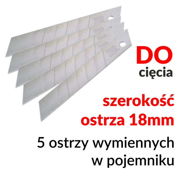 WF4181000 OSTRZA ŁAMANE 18MM x 5szt - Wolfcraft