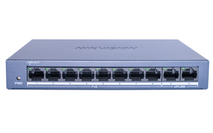 DS-XS0110-P - Switch PoE 8+2, niezarządzalny, 60W - Hikvision | DS-XS0110-P