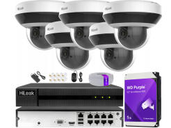 Zestaw do Monitoringu IP 4Mpx, 5 Kamer obrotowych PTZ-C4MP, Rejestrator 8ch PoE - HiLook by Hikvision | PTZ-C4MP + NVR-8CH-4MP/8P