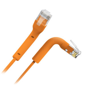 UTP6A-FLEX-1O - Patchcord Kat.6A, U/UTP, RJ45-RJ45, 1m, TPE, Pomarańczowy - SAFIRE | UTP6A-FLEX-1O