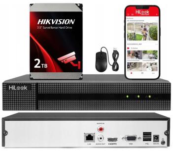 NVR-108MH-C-2TB - Rejestrator IP 8-kanałowy z dyskiem 2TB, do 8Mpx, H.265+, 1xSATA, MD2.0 - HiLook by Hikvision | NVR-108MH-C-2TB