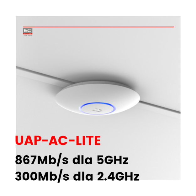 UAP-AC-LITE - Punkt dostępu Ubiquiti Unifi 867Mb/s, 5GHz, 2.4GHz, 1xGbE, Passive PoE - UBIQUITI | UAP-AC-LITE