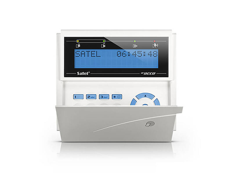 ACCO-KLCDR-BW - Manipulator LCD z czytnikiem kart zbliżeniowych - SATEL | 5905033336360