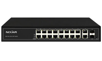 NX-S2600P-16G2TS - Switch PoE 16+4, 2x SFP, Gigabitowy, 300W - NIXAR | 5904035373243