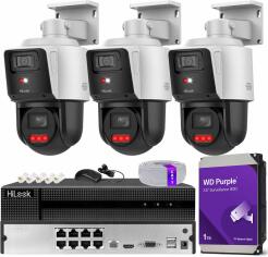 Zestaw do Monitoringu IP 2x 4Mpx, 3 Kamery TandemVu PTZ-D4-PRO, Smart Hybrid Light, PoE - HiLook by Hikvision | PTZ-D4-PRO(x3) POE KIT