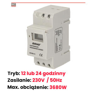 OR-PRE-414 - Elektroniczny programator czasowy na szynę DIN - ORNO | OR-PRE-414