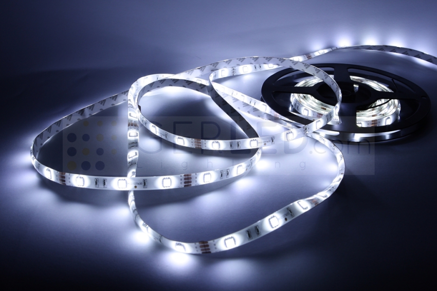 Taśma LED, wodoodporna IP65 150 SMD 5050, rolka 5m, biały zimny