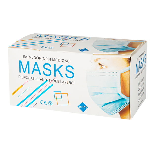 Maseczka ochronna jednorazowa 50 szt. 3-warstwowa