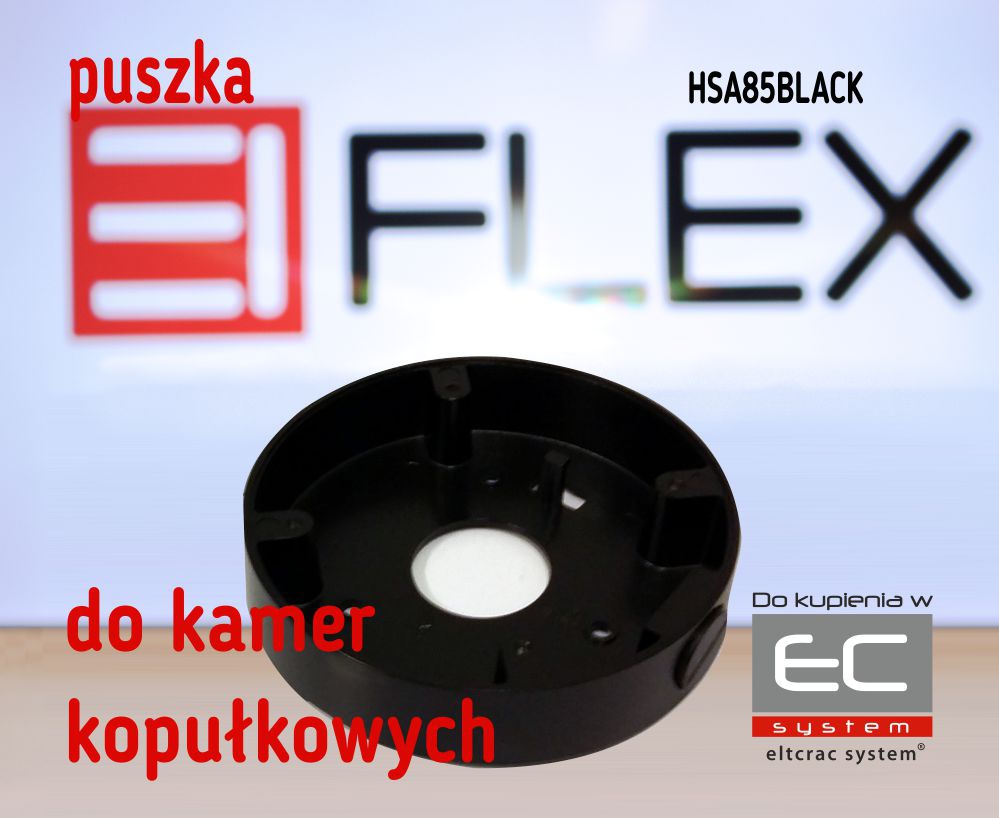 HSA85BLACK - Puszka do kamer serii EIFLEX HSA85, kolor czarny - EIFLEX HSA85BLACK - Puszka do kamer serii EIFLEX HSA85, kolor czarny - EIFLEX