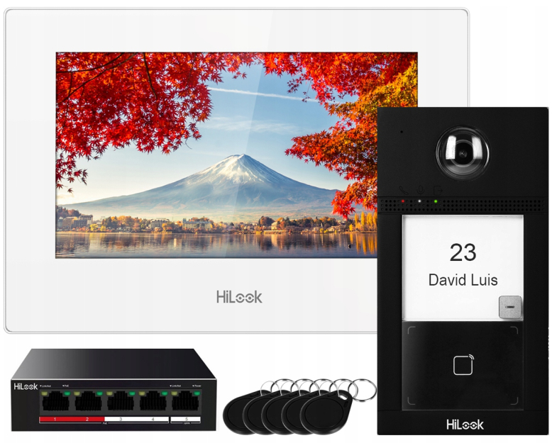 IP-VIS-PRO-W - Zestaw wideodomofonowy Villa IP, WiFi, Mifare, PoE - Hilook by Hikvision | 6942160449234