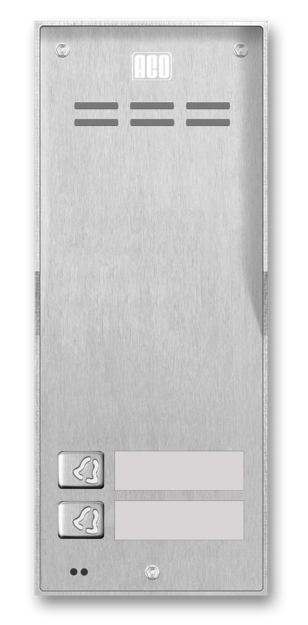 FAM-P-2NPACC NT - Panel do instalacji cyfrowych, 2 przyciski wywołania, czytnik zbliżeniowy (ACC) - ACO | FAM-P-2NPACC NT