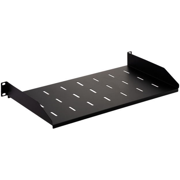RSF19-1U-300 - Półka RACK 1U, 19'', 300mm, doczołowa, czarna - Stalflex | RSF19-1U-300