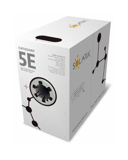SXKD-5E-UTP-PE - Kabel skrętka U/UTP kat. 5e, PE, Fca, UV - Solarix | SXKD-5E-UTP-PE
