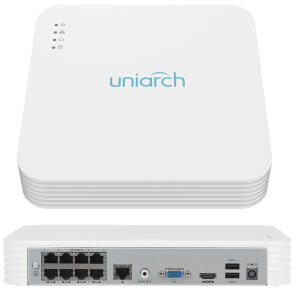 NVR-108LS-P8 - Rejestrator 8 kanałowy PoE, 5Mpx, 1x HDD - Uniarch By Uniview | NVR-108LS-P8