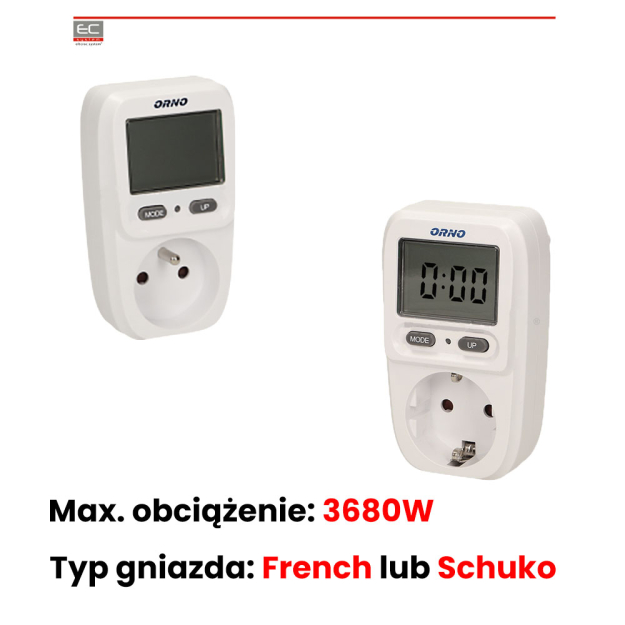 OR-WAT-419 - Watomierz z wyświetlaczem LCD - ORNO | OR-WAT-419