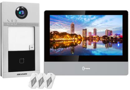 Zestaw wideodomofonowy IP DS-KH8350-WTE1 + DS-KV8113-WME1 - Hikvision | IPS-KIT-2