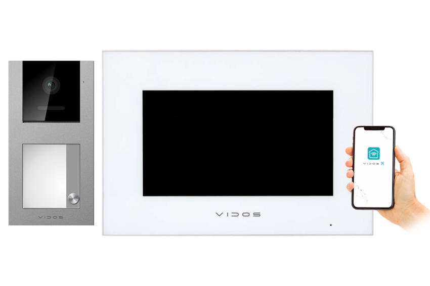 M10W-X + S11-1 - Wideodomofon jednorodzinny WiFi, aplikacja - Vidos X | M10W-X + S11-1
