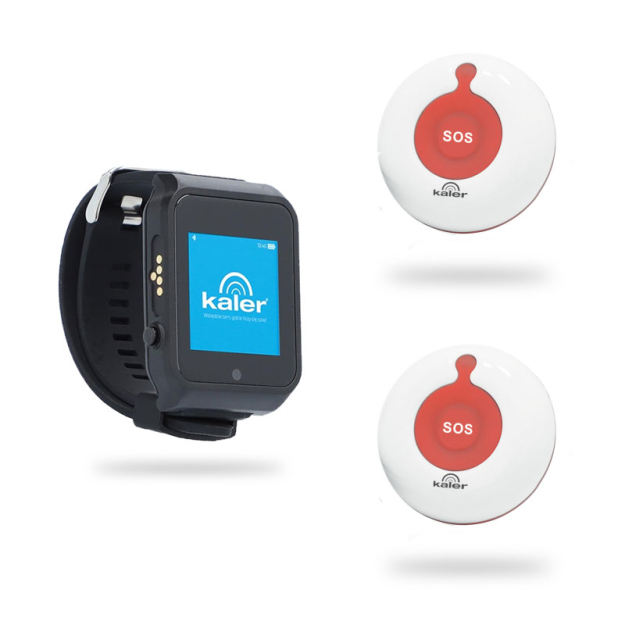 KAL-SET-12S - System przywoławczy, zestaw z 2 nadajnikami SOS - KALER | KAL-700-V2 / KAL-SOS(x2)