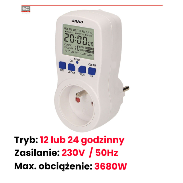 OR-PRE-409 - Elektroniczny programator czasowy, french - ORNO | OR-PRE-409