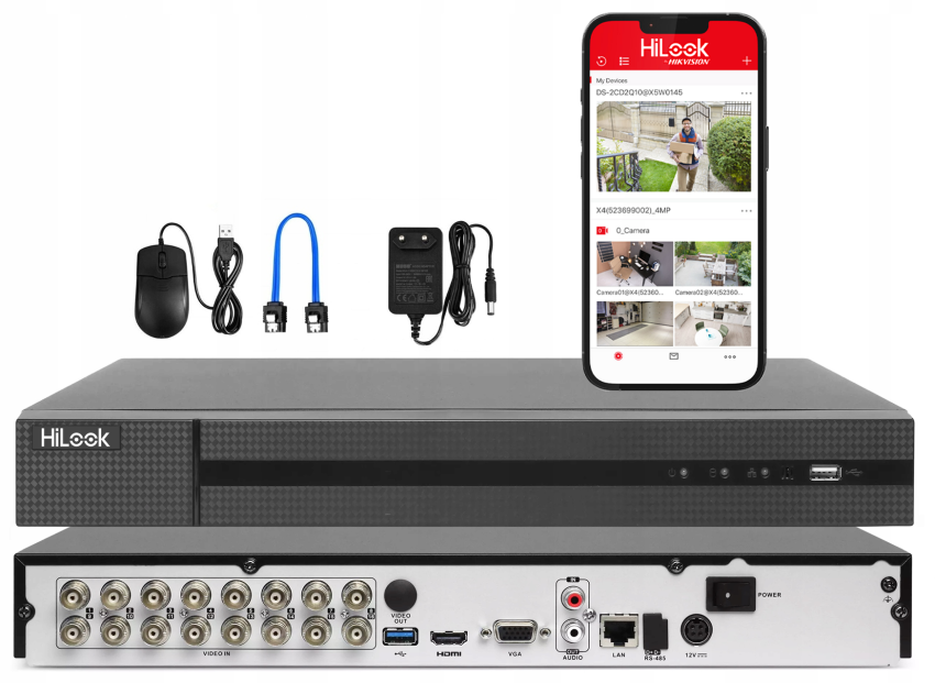 DVR-216U-M2 - Rejestrator IP 16ch, do 8Mpx, 16xPoE, 2xHDD - HiLook by Hikvision | 6941264086260