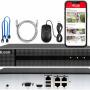 Zestaw do Monitoringu IP 2Mpx, 3 Kamery PTZ-N2C200M-DE Smart Hybrid Light, PoE - HiLook by Hikvision