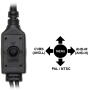 AHD-13MP-37 - Kamera miniaturowa 720P AHD / PAL 3.7mm - Konfiguracja
1) Włącz zasilanie
2) Wychyl joystick w lewo lub w prawo, ustawiając odpowiednią rozdzielczość
3) Wychyl joystick w dół przez 5 s, ustawiając PAL / NTSC
Standard PAL i NTSC jest ustawiany niezależnie od rozdzielczości.