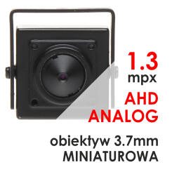 AHD-13MP-37 - Kamera miniaturowa 720P AHD / ANALOG 3.7mm | AHD-13MP-37