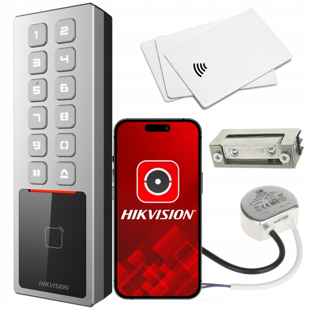 DS-K1T805MBWX - Zamek Szyfrowy Zestaw 5x Karta Zbliżeniowa Mifare - Hikvision | DS-K1T805MBWX