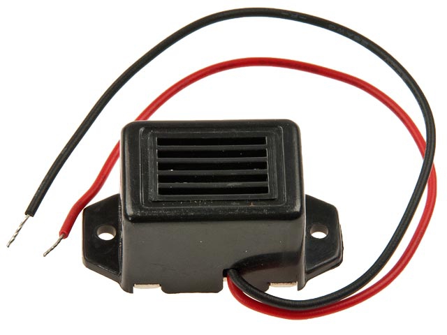 Buzzer / sygnalizator akustyczny 7-17V / 15mA z przewodami, dźwięk ciągły | FC208L12
