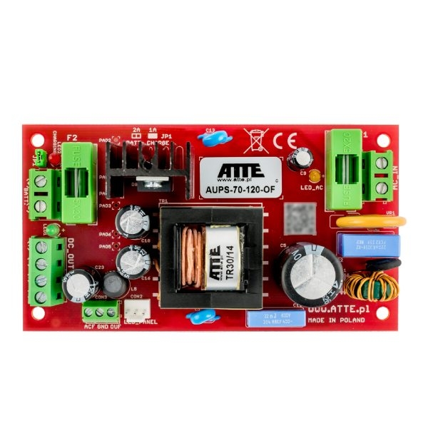 AUPS-70-120-OF - Zasilacz buforowy impulsowy 230V AC - 12V DC, 6A, 72W - ATTE | 5902143690986
