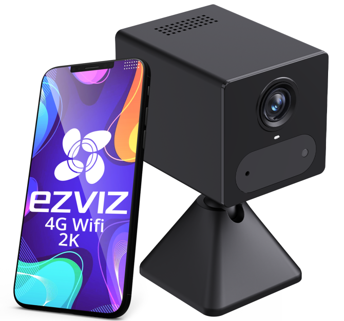 CB2 2K Black - Kamera wewnętrzna 2K Na Karte SIM, WiFi, 4G, FullHD, Audio, IR 5m - EZVIZ | 6941545619194